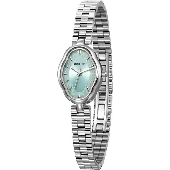 ?Women Silver Dainty Ladies Wristwatch Vintage  Mirror Shape stainless steel main image 7